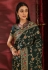 Mehndi silk saree with blouse  4120